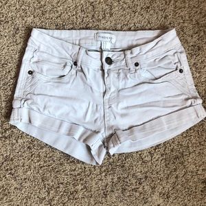 Light gray jean shorts
